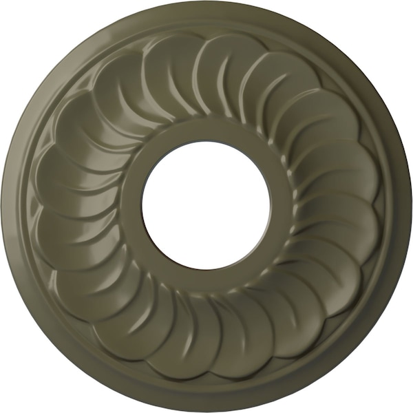 Ekena Millwork Blackthorn Ceiling Medallion (Canopies up to 4 7/8"), 11 3/4"OD x 3 5/8"ID x 1"P, Painted Turtle CM11BLPTF - main